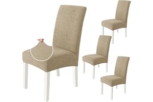 Ystyle Fundas Sillas De Comedor Pack 4, Fundas Sillas Universal Ajustables, Funda para Sillas Elástica, Cubre Funda Protectora Sillas Lavables, Funda Protectora Sillas, Caqui