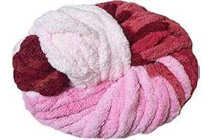 ‎MAXEE Maxee Dicke Wolle Garn 250g, Sperrige Armstricken Wolle, Soft Arm Knitting, XXL Grobstrick Weiches Wollgarn, zum Häkeln für Decke, Perfekt zum Weben von Haustier Nest, Decken, Zierkissen-Regenbogen