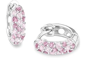 Prinzessin Lillifee Creolen 925 Sterling Silber Mädchen Kinder Ohrschmuck, mit Zirkonia synth., Kommt in Schmuck Geschenk Box