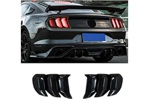 RT-TCZ Tail Light Lamp Cover Guard Trim Frame Bezels Decoration Accessories Compatible with Ford Mustang 2018-2023(2018+ Smoke Black)