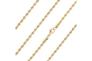 Ardú Mens Gold Rope Chain | Plain Gold, Heavy Jewellery for Men | Gift Necklace Ideas for Husband, Dad, Brother or Friends
