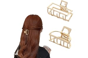 NUMLOT Pinces à Cheveux Dorées en Métal, Lot de 2 Mini Barrette Cheveux Antidérapant Femme, Accessoires de Cheveux de Mode Souple et Antidérapant, pour Femmes et Filles