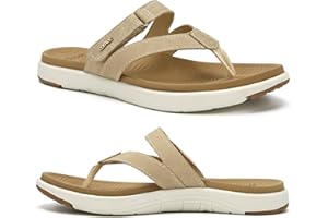 COFACE Tongs Femme Mode Orthopedique Cuir Tissu Confortable Soutien Voûte Plantaire Tongue Legere Yoga Mat été Plage Piscine Flip Flop Douche Antidérapante Caoutchouc Semell