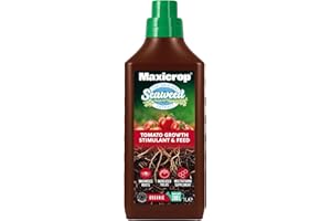 Maxicrop XOTNF61L Organic Tomato Natural Fertiliser, 1L - Organic Tomato Plant Food - for Great Tasting Tomatoes - Added Seaweed Extract for Healthy Plant Growth - Growing Vegetables