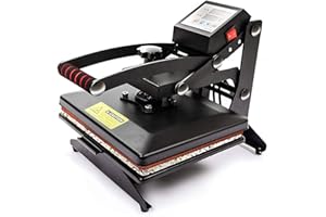 D4P Display4top Textilpresse T-Shirt Transferpresse Sublimationsmaschine, Einsatz für Industrie, Gewerbe und Haushalt, 25cm x 30cm