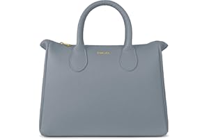 Parubi Sac à Main Femme, Sacs à Main en Cuir Souple Véritable, Sac à Bandoulière avec Poignées, Sacs Bandoulière Élégante Sac Taille Moyenne pour Femmes et Filles, Fabriqué en Italie (Ada)