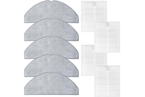 DONKIVVY 9 filtri in panno per , compatibili con aspirapolvere robot per Conga 7490 X-Treme, 7490 per Genesis, 4 filtri, 5 panni per