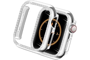 Yolovie Kompatibel med Apple Watch-fodral, 42 mm, serie 3, 2, 1, hårt PC-bling, fodral med glittrande strasstenar i diamantra