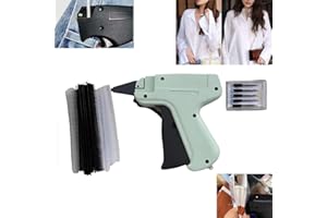 LYSTRO Stitch Quick Clothing Fixer, Micro Stitch Gun for Clothes, Mini Handheld Sewing Machine Quilt Tacking Stitch Microstitch Gun Mini Stitch Hemming Gun, Micro Tagging Stitch Tool for Clothing (Green)