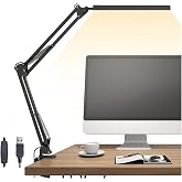 Akrobat Led Masa Lambası, G&uuml;n Işığı ve Sarı Işık Modu, Ayarlanabilir Parlaklık Seviyesi, Kontrol Panelli, 3 Eksenli Hareket M