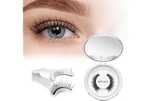 Pestañas Postizas Magneticasaspecto natural, Pestañas Magnéticas reutilizables, no se necesita pegamento Pestañas magnéticas QUEWEL fácil de usar y quitar con instrucciones (Equipo E-1 par)