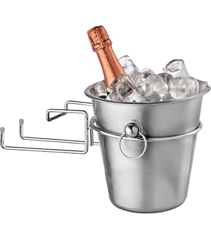 Secchiello Portabevande In Acciaio Inox Opaco Kitchen&Go - 22x20 Cm, Mantiene Fresco Champagne E Bevande Con Ghiaccio