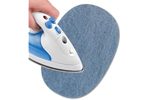 USIT, Toppe Jeans Termoadesive in Tessuto Denim, 16x11 cm, Ideali per Riparare Pantaloni, Giacche e Camicie, 2 pezzi, Jeans Medio