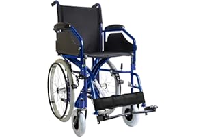 GOVITA Carrozzina Pieghevole Per Passaggi Stretti, Ideale Per I Passaggi In Ascensore_Gostreet Slim 40 Cm - Telaio Doppia Crociera In Acciaio Sedia A Rotelle Pieghevole Slim