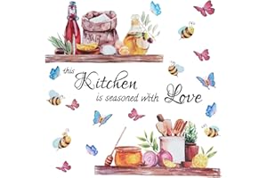 Vookkp Adesivi Murali Cucina Adesivo da Parete per Cucina Sticker Decorativi Da Muro CucinaAdesivi Da Parete Vintage Decorazioni Muro Sala da Pranzo Ristorante