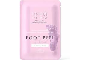 ONDÉE THERMALE Foot Peel Mask - Exfoliating Foot Masks, Moisturising Foot Mask with Vitamin E, Foot Peel Mask for Hard Skin, Callus and Cracked Heels - Foot Care Foot Mask Peel, 1 Foot Pack