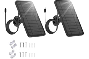 HONECUMI [2 Pack] 5V 5W Blink Solar Panel for Blink XT/Blink XT2/Blink Outdoor (3rd Gen) Solar Panel Charger with Blink Solar Panel Accessories,2200mAh Rechargeable,360° Adjustment Mount,13.1ft Charging Cord