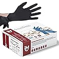 intelliMED Black Nitrile Gloves, Smooth Disposable Powder Free Examination Hand gloves, Multi-Purpose everyday usage, Superior Durability Surgical Gloves & General Gloves (Medium, Pack of 100 (Black))