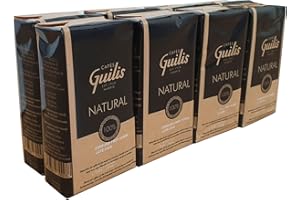 CAFES GUILIS DESDE 1928 AMANTES DEL CAFE Café Molido Natural 100% Arábica - 8 uds de 250 gr c.u. - Pack 2 kg