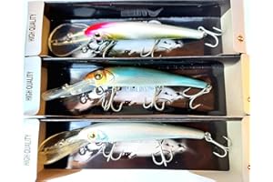 GLOBE FISHING Kit 3 Minnow Pesca Traina Dentice Ricciola Lampuga Tonno Alletterato Barracuda