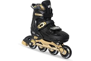 NATTORK Kids Inline Skates Adjustable Light up Wheels Blades Roller for Boys Girls- Black for Teenagers Youth Racing Car Decorations Indoor Outdoor Birthday Gift for Son and Grandson
