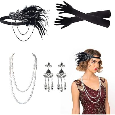 KBOPLEMQ Abito da donna Gatsby Charleston in stile anni 1920 con paillettes, lungo, stile retrò cocktail flapper, in tulle, abito da ballo anni 1920 stile cocktail flapper retrò, XS