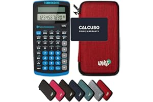 TEXAS INSTRUMENTS TI-30 ECO RS inkl. WYNGS Schutztasche Rot - Wissenschaftlicher Taschenrechner - Basic Set