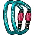 XINDA Screwgate Locking Carabiner Clip - Professional Rock Climbing Carabiner Screw Lock, Heavy Duty Carabiners for Climbing, Mountaineer, Hammock, Camping, Outdoor Equipment