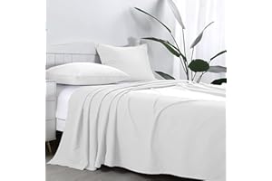 GENERIC AR Ware Flat Sheets Double 100% Egyptian Cotton 300 TC- Breathable and Fade Resistant - Non Iron Hotel Quality Flat Bed Sheet (230 x 255cm, White)