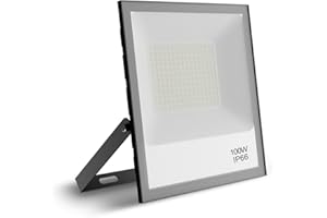 Tayire Focos LED Exterior 100W, Super Brillante Proyector LED 10000LM Foco LED, IP66 Impermeable 6500k Foco Proyector Led para Jardín, Garaje, Estacionamiento, Sitio de Construcción