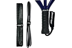 Padel Vibes® BOLD ComfortMax™ Overgrip | Perforated, Ergonomic Overgrips for Padel, Tennis, Badminton, Squash, Racketball | Sweat-Absorbing, Anti-Slip, Durable (3, Black)