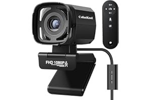 CofunKool 1080P Webcam with Microphone and Remote, DS08 Full HD Web Camera, AI Auto Tracking, Computer Camera for Desktop, Streaming Camera, USB Plug&Play, WDR, External Webcam for PC Laptop