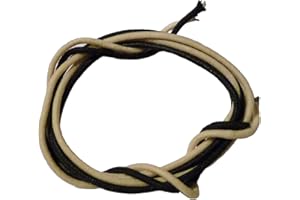 NORTHWEST GUITARS Gavitt Vintage Cloth Covered Hookup Wire 22 Gauge For Guitars 2ft Black & White