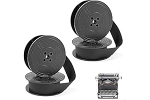 FERUCHUN 2 Stück Schreibmaschinenband,10M Farbband Schreibmaschine, Kompatibel mit Modell DIN 2103/32755 Nylon Schreibmaschinen Farbband (Schwarz + Schwarz)