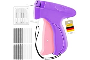 BS ONE Stitch Gun for Clothes, Stitchy Quick Clothing Fixer, Portable Instant Stitch Tag Gun for Sewing/Quilting/Fixing with 6 Needles,2000 Black & 2000 White 5mm Micro Tagging Gun Fasteners