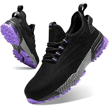 Veiligheidsschoenen Dames Lichtgewicht Werkschoenen met Stalen Neus Ademend Sportief Beschermende Sneakers C01 Zwart/38