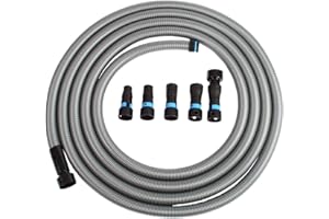 Cen-Tec Systems 94731 Quick Click 9m Hose for Home and Shop Vacuums with Five Piece Power Tool Adaptor Set for Dust Collection