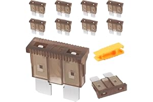 Kfz Sicherungen 10 Stk, JatilEr Autosicherungen 7.5A Standart, Flachsicherungen Kfz, Stecksicherung mit 1 Sicherungszieher für Auto/RV/LKW/Motorrad/Boot