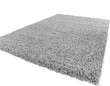 tapis shaggy gris