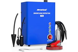 BELEY Detector de Fugas de Humo automotriz T80 12V con Bomba de Aire integrada Probador de vacío EVAP para Sistemas de tuberías y Fugas de Combustible, Compatible con Coches, Motos, Barcos