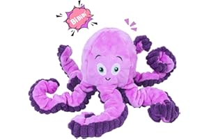 TONGKTAI Zabawki dla psów piszczące, interaktywna pluszowa wypchana ośmiornica przeciąganie liny zabawka, ząbkowanie szczeniaka zabawka dla małych średnich i dużych psów, aby utrzymać ich zajęcie