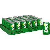 Sprite Lemon Lime Zero Sugar, Low Calorie Soda 24 x 330 ml | Refreshing drink lemon lime, natural aromas, without preservativ