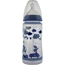 Biberons Nuk First Choice+ Lot De 3 - 300ml - Anti-Coliques - Contrôle Température - Tétine Silicone - 0-6 Mois