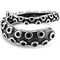 Orca Offener Ring Aus 925 Sterling Silber – Hai-Motiv, Größe 7, In Geschenkbox, Für Männer & Frauen