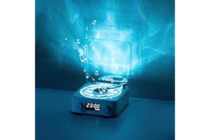 WINWJ The Waves Vinyl Player, Vinyl Record Player Bluetooth-Plattenspieler mit Lichteffekt von Wasserwellen Retro Turntable Speaker 2025 Neuer Waves Vinyl Bluetooth-Lautsprecher für Party, Ambiente