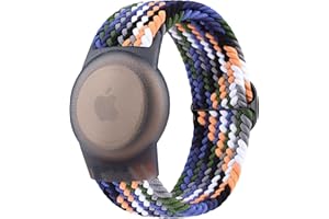YLK Pulsera para Apple AirTag, Correa de Nylon Suave Ajustable con Funda de Protección Completa para Niños/Pequeños/Mayores