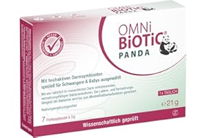 ‎OMNI BIOTIC OMNi BiOTiC PANDA | Speziell für Schwangere & Babys entwickelt | Einfache Anwendung | Wissenschaftlich fundiert, in Studien geprüft | Vegan | 7 Portionen