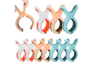 Unvtap Große Klammern 10 Stücke Größe Strandtuch Clips Winddicht Strandtuch Clips Badetuch Klammern Wäscheklammern Handtuchklemmen Starke Towel Clips für Badetuch Teppich Dicke Kleidung