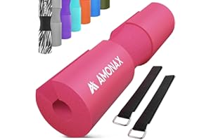 Amonax Podkładka do przysiadów ze sztangą, bardzo gruba piankowa wyściółka do podparcia szyi i ramion, sprzęt do treningu siłowego, osłona na siłownię, do treningu biodrowego, podnoszenia ciężarów,