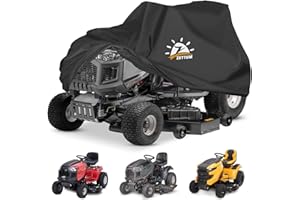 Zettum Riding Lawnmower Cover, 183 x 137 x 117 CM Lawnmower Storage Cover 600D PU Coating Ride on Mower Cover with Storage Bag Heavy Duty Lawn Mower Covers Waterproof